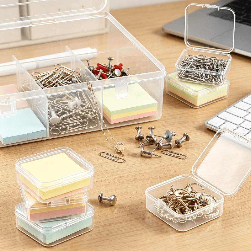16pcs Plastic Storage Boxes for Jewelry Organization